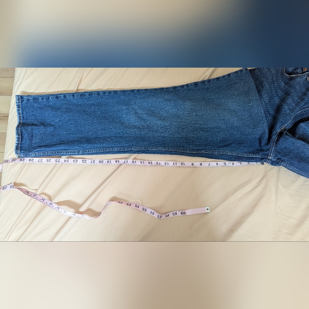 Abercrombie & Fitch The 90s Straight Curve Love Blue Straight Leg Jeans - Picture 9 of 9